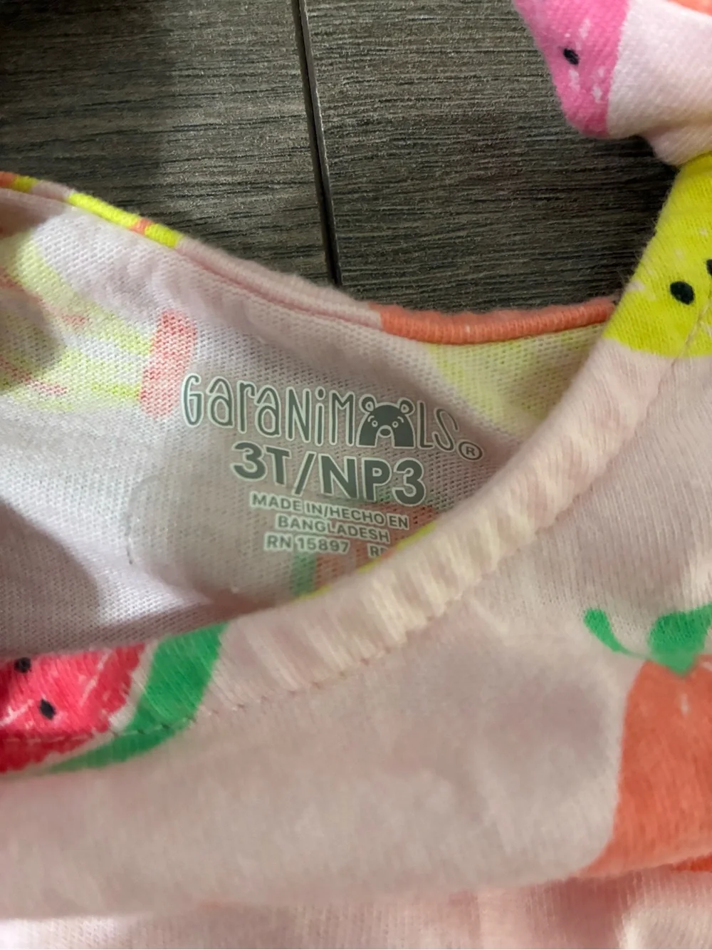 Garanimals Peach Strawberry Print Set & Fruit-Print dress